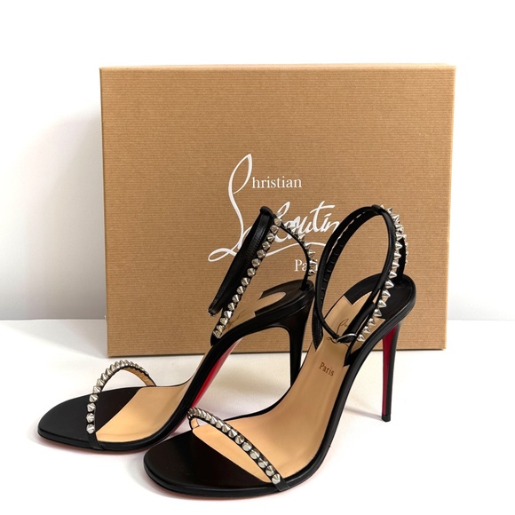 Christian Louboutin So Me Studded Sandals US 8.5  / NEW - Picture 9 of 16